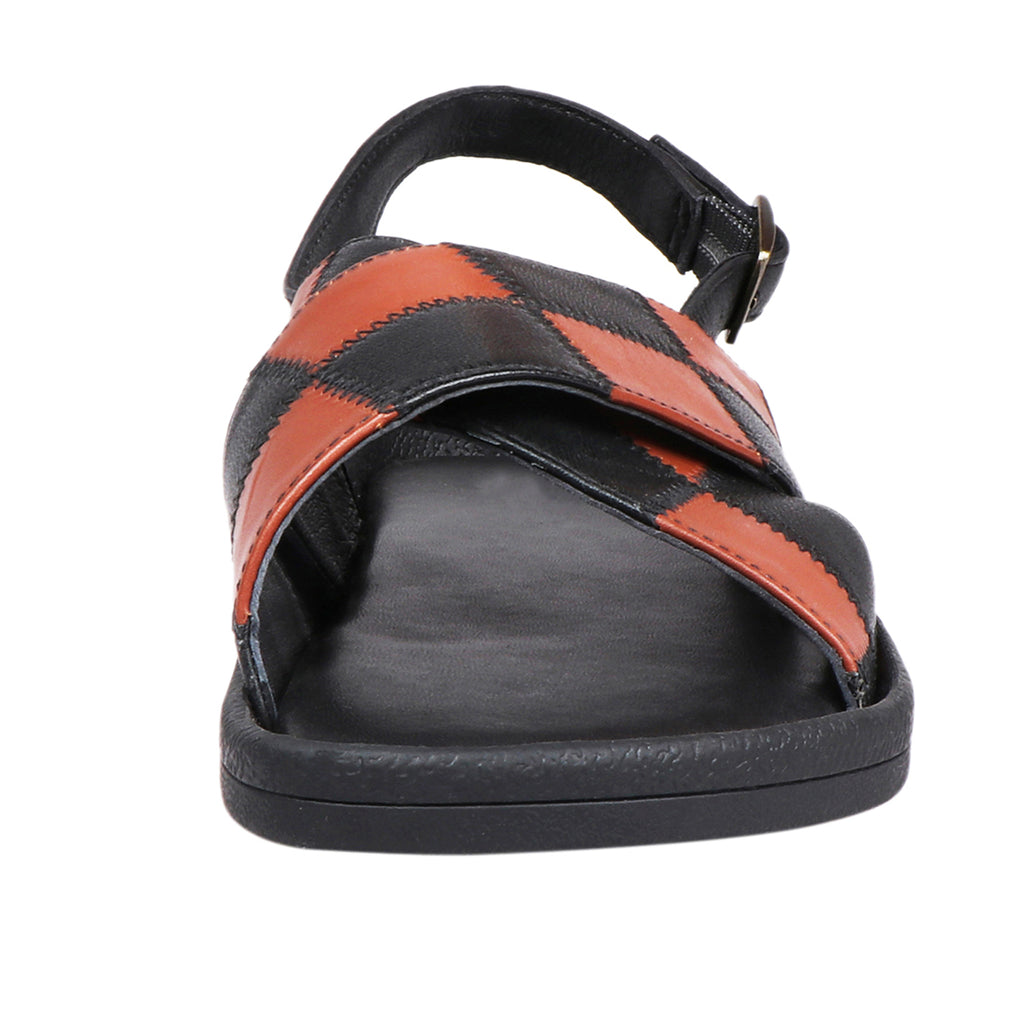 Buy Navy Blue & Orange Sandals for Men by SPACE Online | Ajio.com