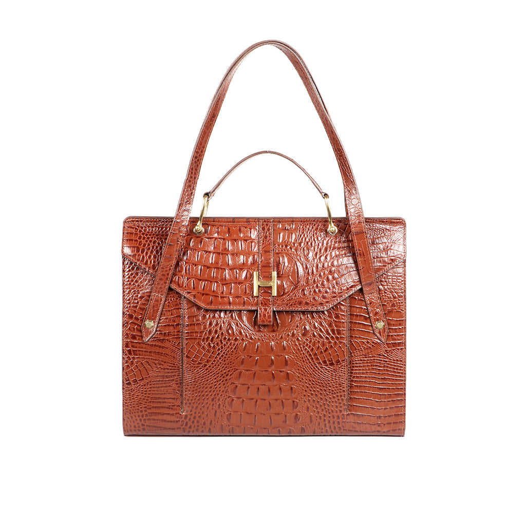 Buy HIDESIGN Tan Womens Leather Tote Handbag | Shoppers Stop