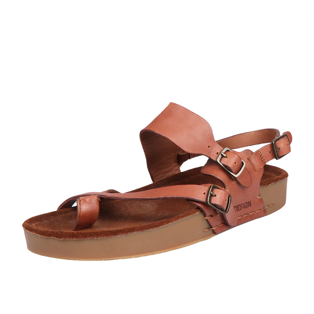 Buy online Women Tan T-strap Sandal from flats for Women by Footloose for  ₹649 at 57% off | 2024 Limeroad.com