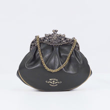 Load and play video in Gallery viewer, Versailles 01 Black Leather Sling Bag
