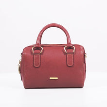 Load and play video in Gallery viewer, St. Martin 01 Red Leather Bowling Bag
