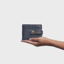 Load and play video in Gallery viewer, Baron W2 Blue Leather Bi-Fold Wallet
