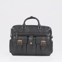 Load and play video in Gallery viewer, Big Sur 02 Black Leather Briefcase
