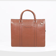 Load and play video in Gallery viewer, Sherlock 01 Tan Leather  Briefcase
