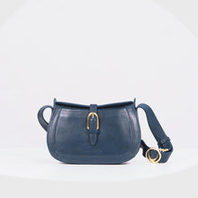 Load and play video in Gallery viewer, Antoinette 02 Blue Leather Shoulder Bag
