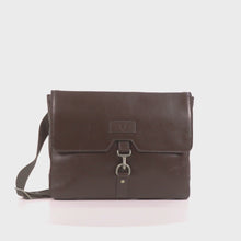 Load and play video in Gallery viewer, Ee Jaguar 03 Brown Leather  Messenger Bag
