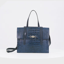 Load and play video in Gallery viewer, Santiago 07 Blue Leather Shoulder Bag
