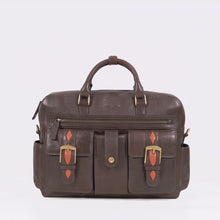 Load and play video in Gallery viewer, Big Sur 02 Brown Leather Briefcase
