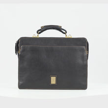 Load and play video in Gallery viewer, Viscounti 02 Black Leather Briefcase
