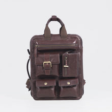 Load and play video in Gallery viewer, Baron 02 Brown Leather Backpack
