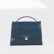 Load and play video in Gallery viewer, Antoinette 03 Blue Leather Shoulder Bag
