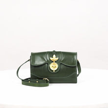 Load and play video in Gallery viewer, Clover 01 Green Leather Sling Bag
