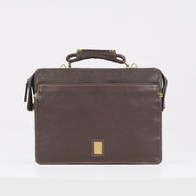 Load and play video in Gallery viewer, Viscounti 02 Brown Leather Briefcase
