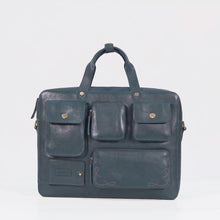 Load and play video in Gallery viewer, Rhapsody 02 Blue Leather Briefcase
