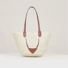 Load and play video in Gallery viewer, Luma Tan Natural raffia Shoulder Bag
