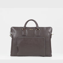 Load and play video in Gallery viewer, Carnegie 02 Brown Leather Laptop Bag
