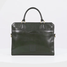 Load and play video in Gallery viewer, Vendome 01 Green Leather Briefcase
