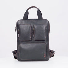 Load and play video in Gallery viewer, Hydor 03 Black Leather Backpack
