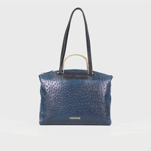 Load and play video in Gallery viewer, Greta 01 Blue Leather Shoulder Bag
