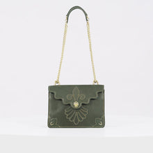 Load and play video in Gallery viewer, Comtesse 01 Olive Leather Shoulder Bag
