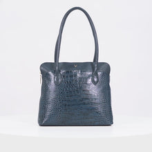 Load and play video in Gallery viewer, Ee Fabiola 02 Blue Leather Tote Bag
