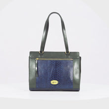 Load and play video in Gallery viewer, Libra 02 Sb Blue Leather Tote Bag
