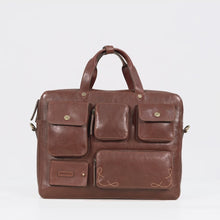 Load and play video in Gallery viewer, Rhapsody 02 Brown Leather Briefcase

