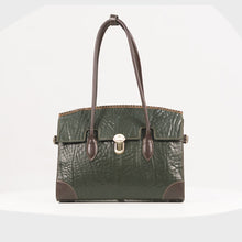 Load and play video in Gallery viewer, Kowloon 03 Green Leather Tote Bag
