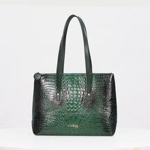 Load and play video in Gallery viewer, Galaxy 03 Green Leather Tote Bag
