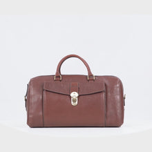 Load and play video in Gallery viewer, Viscounti 03 Tan Leather Duffle Bag

