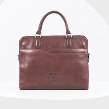 Load and play video in Gallery viewer, Vendome 01 Brown Leather Briefcase

