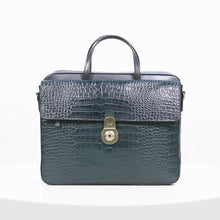 Load and play video in Gallery viewer, 3 Musketeers 02 Blue Leather  Briefcase
