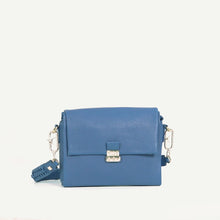 Load and play video in Gallery viewer, Lucina Blue Leather Shoulder Bag
