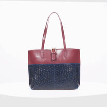 Load and play video in Gallery viewer, Ee Molokini 05 Blue Leather Tote Bag
