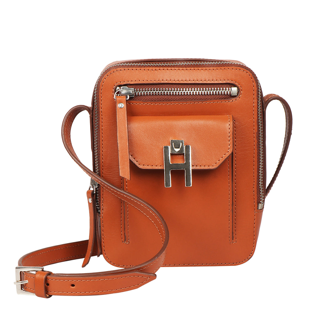 Box Sling Bag for Women in Ember: Belle – Bicyclist: Handmade Leather Goods