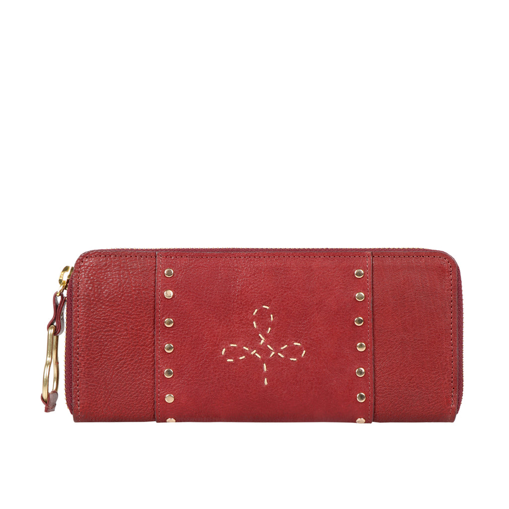 WILD ROSE W1 ZIP AROUND WALLET