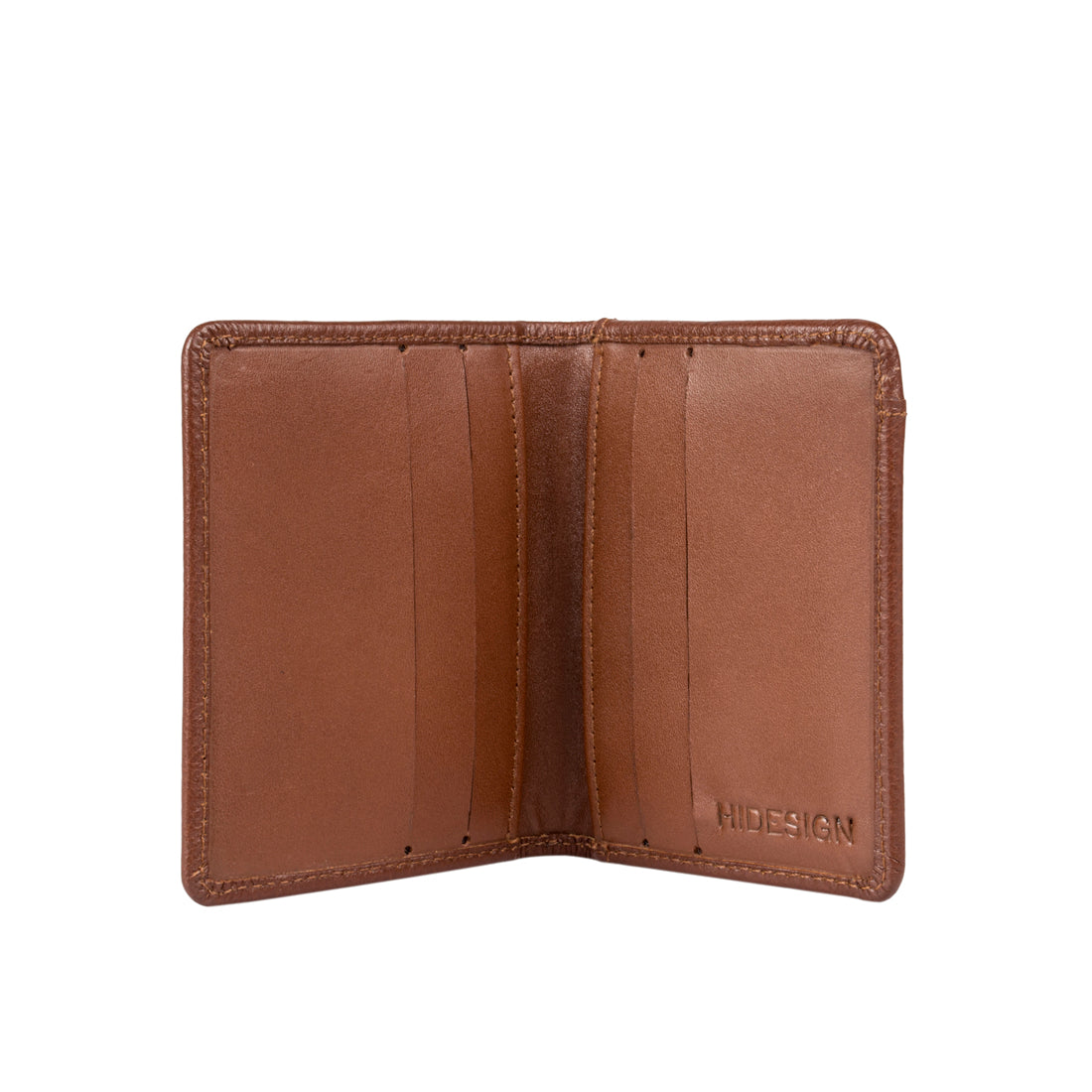 Hidesign 294-Idch Brown Solid Leather Rfid Card Holder