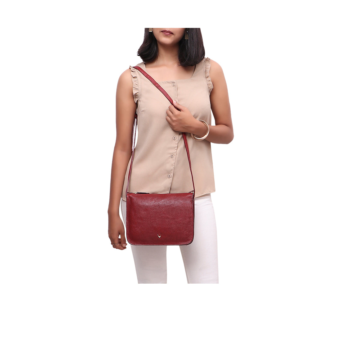 Buy Marsala Wild Lily 01 Sling Bag Online - Hidesign