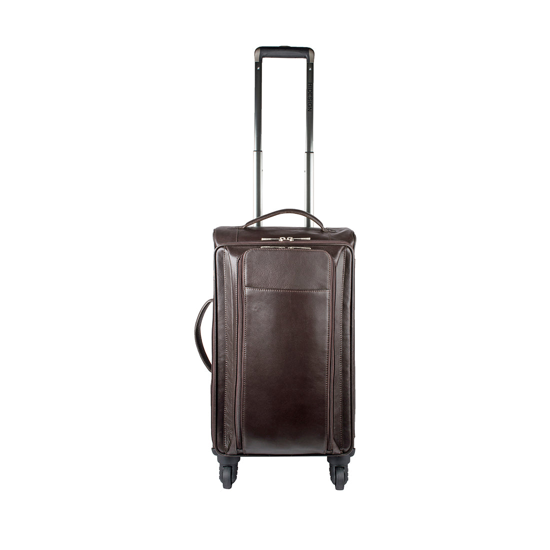 Brown Leather Trolley Bag