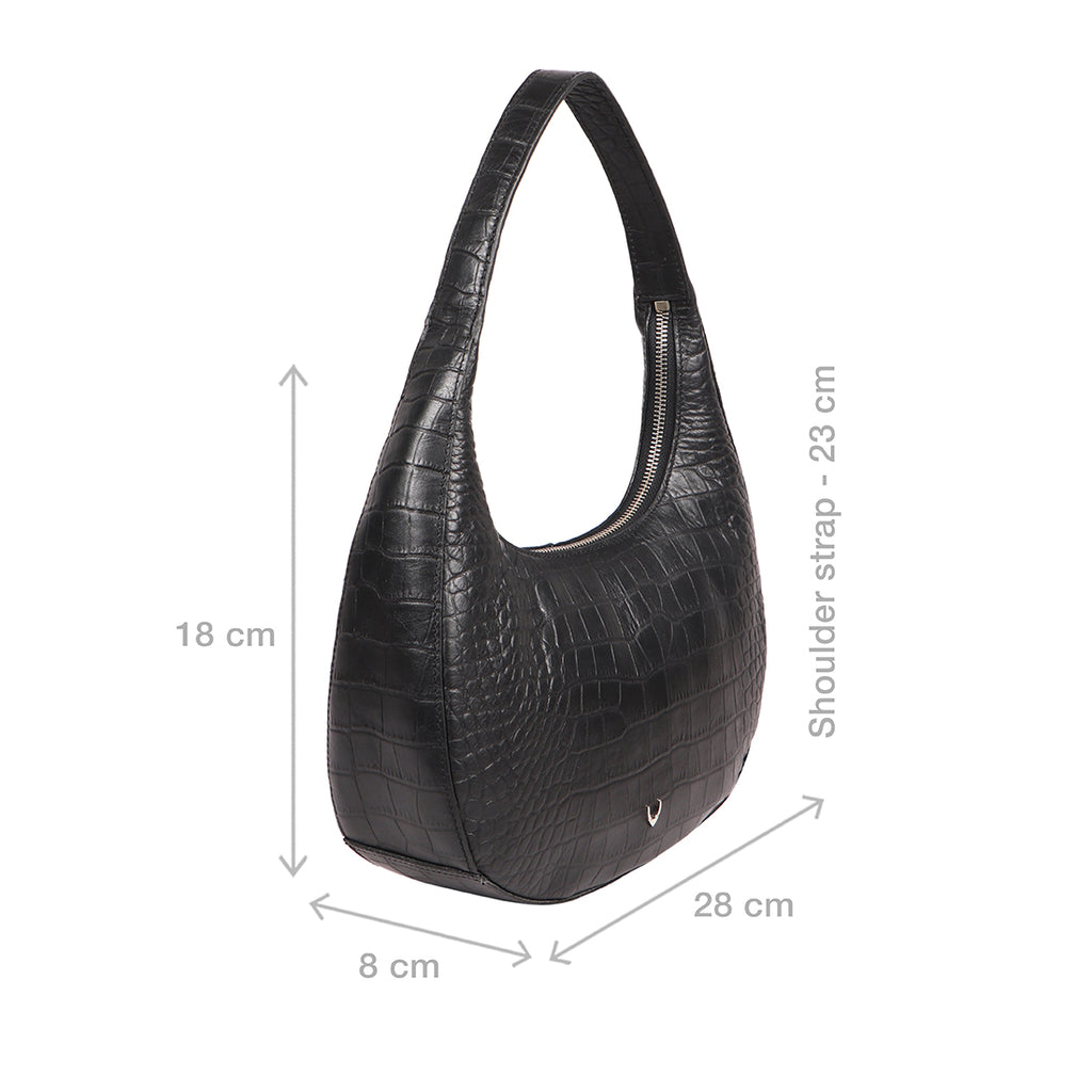 Hidesign Black Trendy Leather Handbags, For Daily Use, Gender: Women