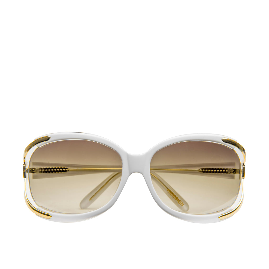 Buy White Bali Oval Sunglass Online Hidesign