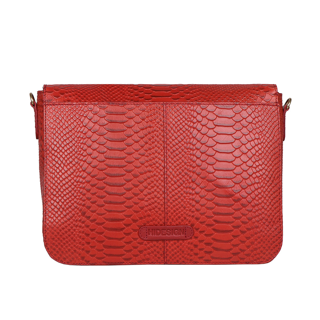 Buy Hidesign Red Textured Leather Shoulder Bag - Handbags for Women 8324467