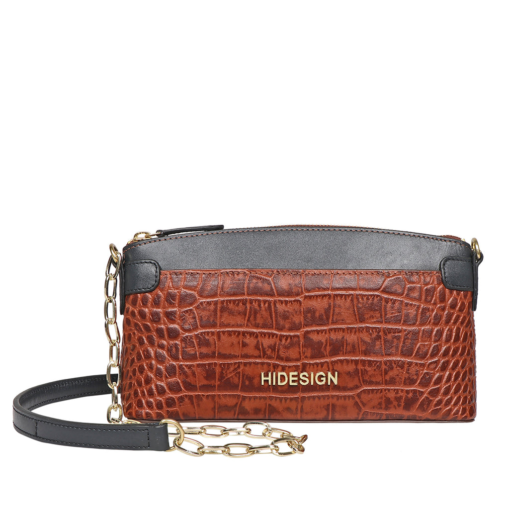 Hidesign Sling and Cross bags : Buy Hidesign Black Patterned Sling