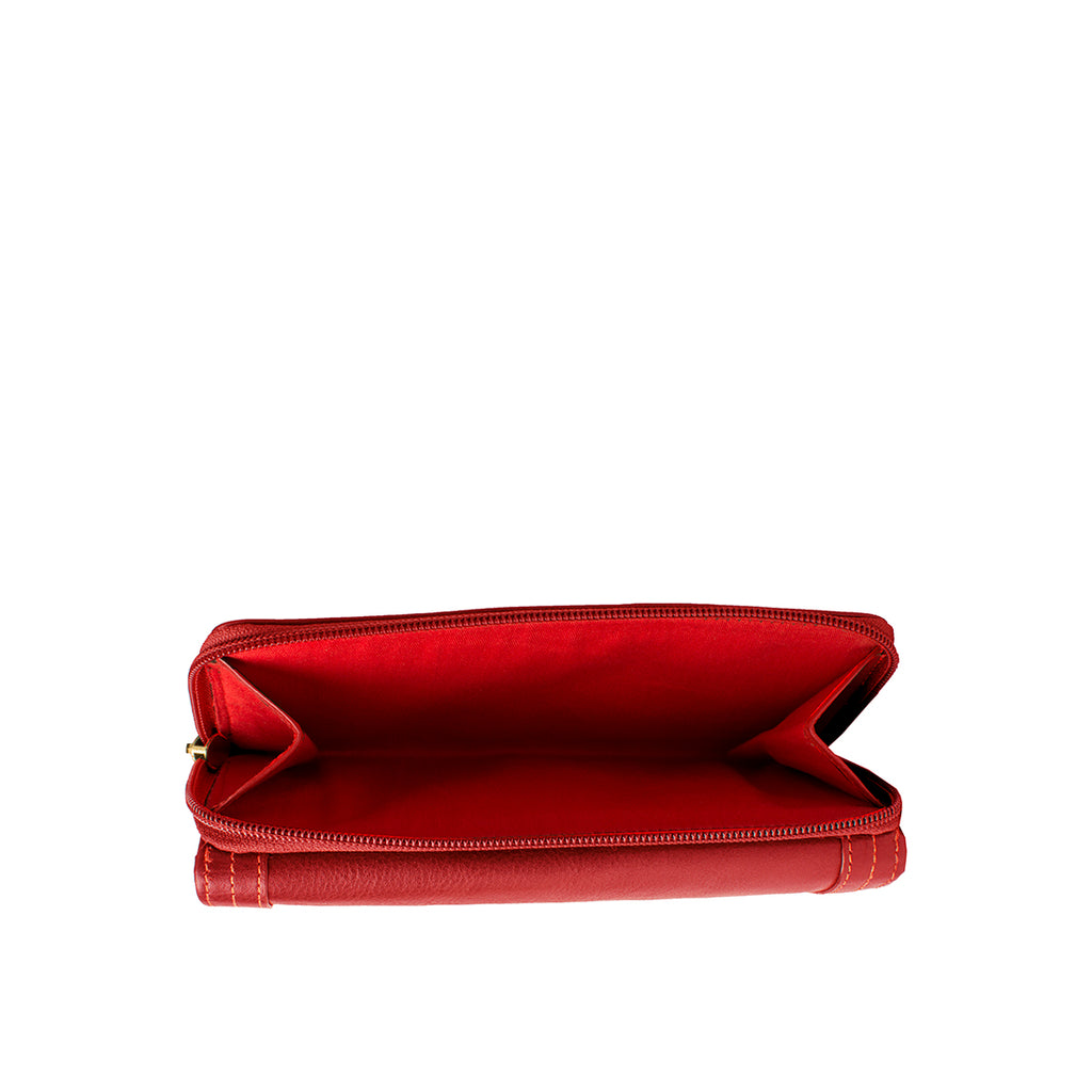 Buy Hidesign Croco W2 (Rf) Red Clutch Online