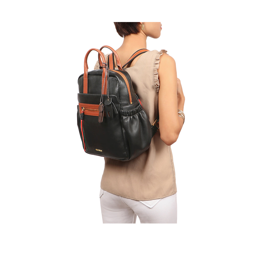 Buy Black Chiquita 03 Backpack Online - Hidesign