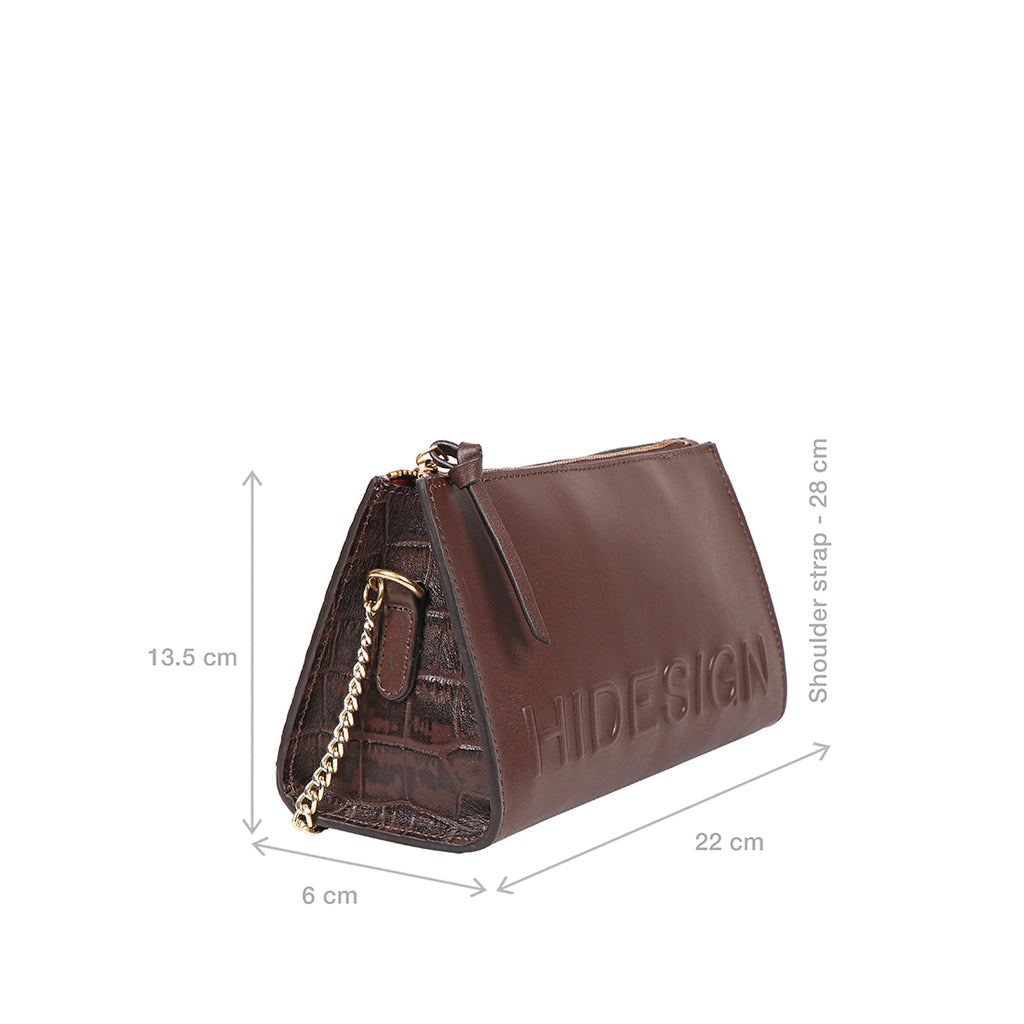 Buy Hidesign Women Brown Genuine Leather Sling Bag Online at Best