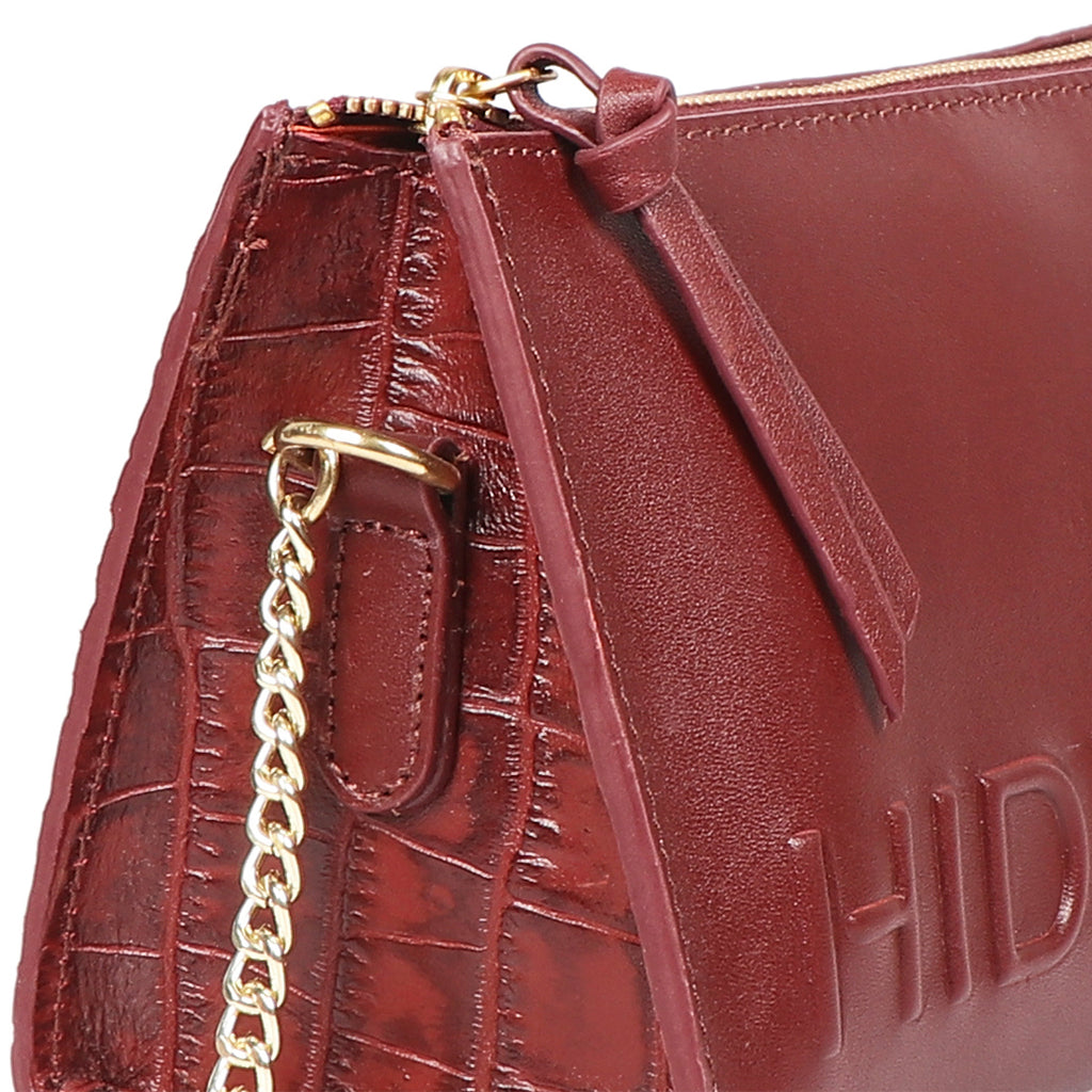 Buy HIDESIGN Women Red Sling Bag MARSALA Online @ Best Price in