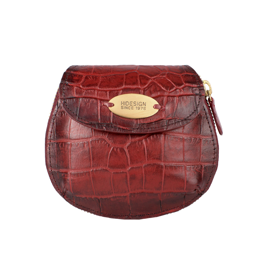 Buy Red Croco W2 Zip Around Wallet Online Hidesign