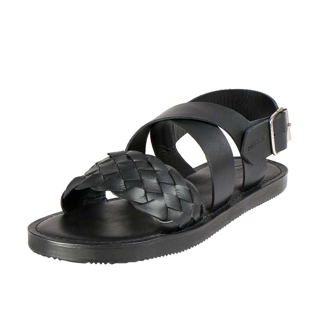 Amazon.com | SLM Men's Casual Faux Leather Cross Strap Slides Slip on Brown  Sandals 8 | Shoes
