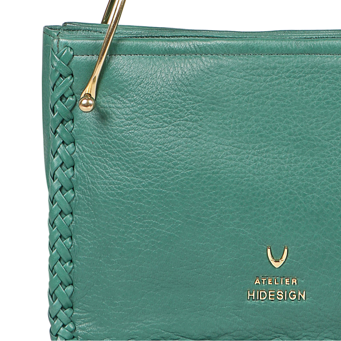 Hidesign Green Textured Leather Structured Shoulder Bag Price in India,  Full Specifications & Offers